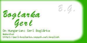 boglarka gerl business card